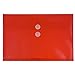 JAM Paper Plastic Envelope with Button and String Tie Closure - Legal Booklet - 9 3/4