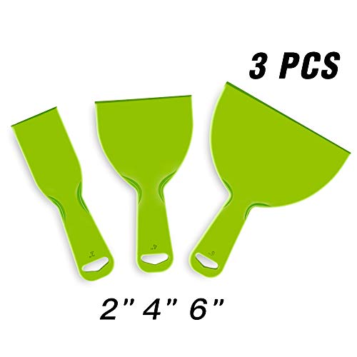 URTOYPIA Plastic Putty Knife Set, Flexible Plastic Paint Scraper Tool