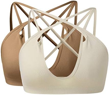 TIANMI Women's Bra Elastic Solid Color Versatility Bra Casual Breathable Underwear Fashion 2PC Bra