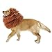 GABOSS Lion Mane Costume, Dog Lion Wig for Dog Pet Festival Party Fancy Hair Dog Clothes (Dark Brown with Ear), Large