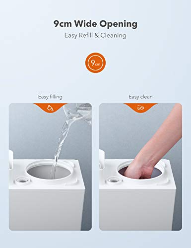 image for TaoTronics Humidifiers for Bedroom Babies, 26dB Ultra Quiet, Cool Mist