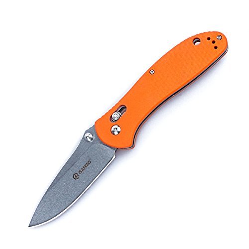 Ganzo G7392-OR Folding Knife Handle G10 Blade 440C Lock Axis