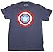 Marvel Captain America Shield Logo Men's Navy Heather T-shirt (XL)