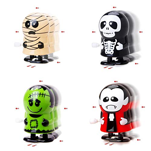 Bravo Sport 12 Pack Halloween Wind Up Toys, Assorted Novelty Jumping and Walking Clockwork Toys, Halloween Party Favors Gift Goody Bag Filler Stocking Stuffers and Fun Decoration - Thumbnail 3
