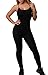 KufvWomens Spaghetti Strap Sexy V-Neck Long Jumpsuit Capris Trousers Rompers