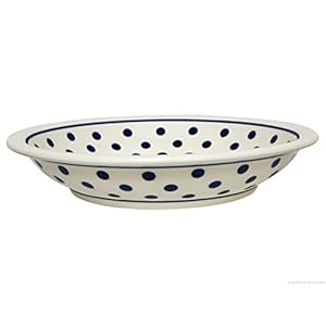 Polish Pottery Pasta Bowl Dotty