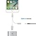 2 in 1 Lightning Adapter for iPhone 7 / 7 Plus, KINGBACK Lightning Charger and 3.5mm Earphone Jack Cable Adapter [No Music Control] for iPhone 7/7 Plus/6s/6/5s/5