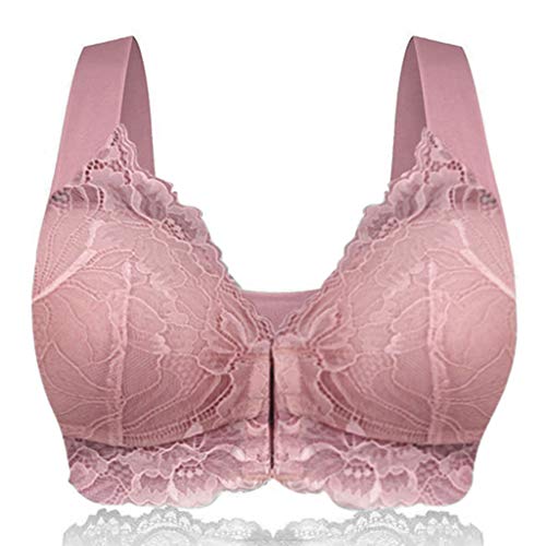 Sleep Bra for Women, Seamless Wireless Stretchy Sports Bra,V Neck Bra Padded Seamless Bralette Straps Sleeping Bra for Women Girls,Instant Cleavage Enhancer Clear Push-up Breast Pads (M, Coffee)