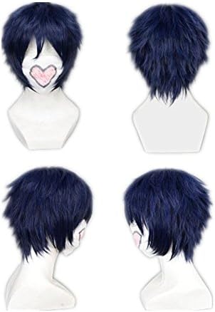Tqglobal Blue Exorcist Rin Okumura Short Dark Blue Halloween Peru Corner Wig