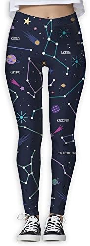Spotrpant Astronomical Constellation Women Printed Full-Length Yoga Workout Leggings For Running Outdoor Sports
