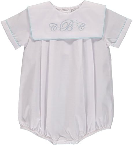 Carriage BoutiqueBaby Boy Bubble Classic Monogram Blank Creeper