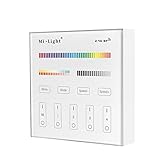 LIGHTEU, Battery Powered B4 4-Zone RGB+CCT Smart Panel RF Controller for LED Strip Light Lamp Bulb(FUTB4)