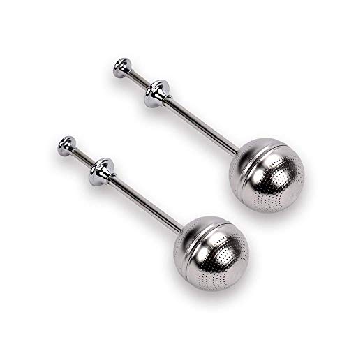 Besego Long-Handle Tea Strainers - 2pcs, Premium Tea Infuser Filter for Loose Leaf Tea, Reusable Tea Interval Diffuser for Teapot