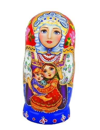 Matryoshka Russian Nesting Dolls 7-Piece Matryoshka Wooden Matryoshka Dolls Hand-Painted Story Castle Fun Children's Toy Creative Toys
