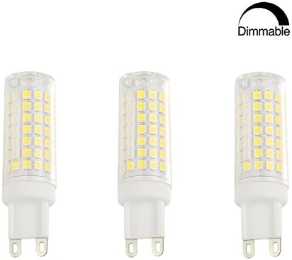 EKSAVE Dimmable G9 LED Bulb, 8W 75W Equivalent 6000K Daylight White Bulbs for Interior Lighting, 3-Pack(white) suggest leviton brand、lutron brand dimmer and wireless hampton bay remote