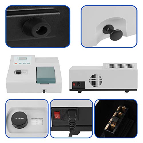 Wellish Spectrophotometer721 Lab Visible Spectrophotometer 350-1020nm Spectral Bandwidth 6nm Tungsten Lamp Lab Equipment EC