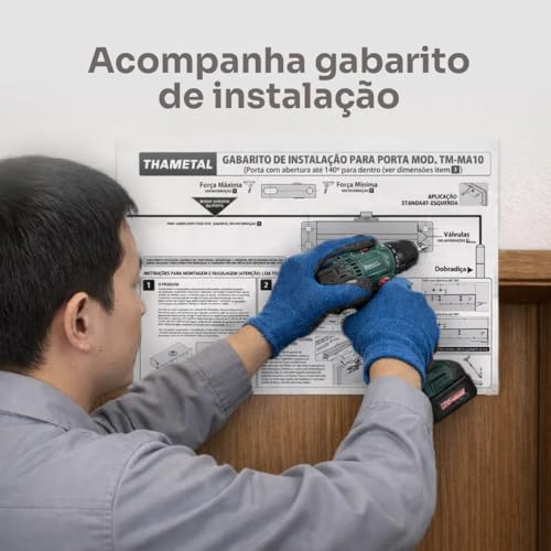 Mola Aerea Braço Amortecedor Hidráulica Fechar Porta Fechador Automatico Com Regulagem