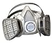 3M 5203 Medium Yellow Thermoplastic Elastomer Half Mask 5000 Series Disposable Air Purifying Respirator with 4 Point Harness, English, 11.9652 fl. oz, Plastic, 1" x 1" x 1" primary
