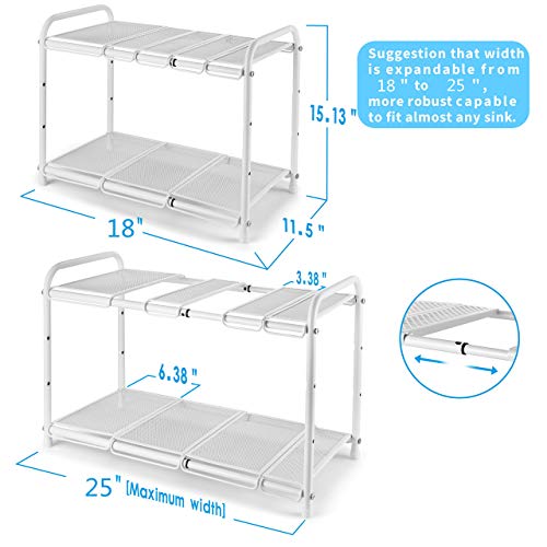 Simple Trending 2Tier Under Sink Expandable Shelf Organizer