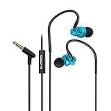 G-CORD (TM) Premium Stereo Sound Wired Headphones for Android iOS and Windows Devices (Black in Blue)