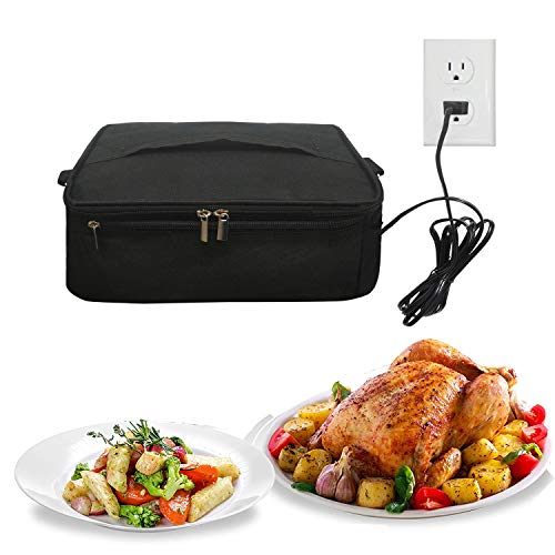 Portable Oven Personal Food Warmer for Prepared Meals Lunch Warmer Reheating at work For Office Working, Truckers,Outdoors Travel, Camping 110V (black) - Thumbnail 7