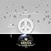 ORROUS & CO Legacy Collection 18K White Gold Plated Cubic Zirconia Peace Unisex Stud Earrings