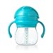 OXO Tot Transitions Straw Cup with Removable Handles, Aqua, 6 Ounce