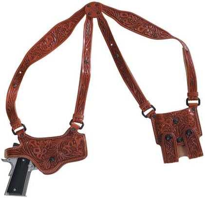 El Paso Saddlery Spccommrr Spyder Shoulder System 1911 4" Barrel Leather Russet