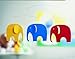 Elephant Party Hanging Nursery Mobile - 25 Inches - High Quality Plastic - Handmade in Denmark by Flensted
