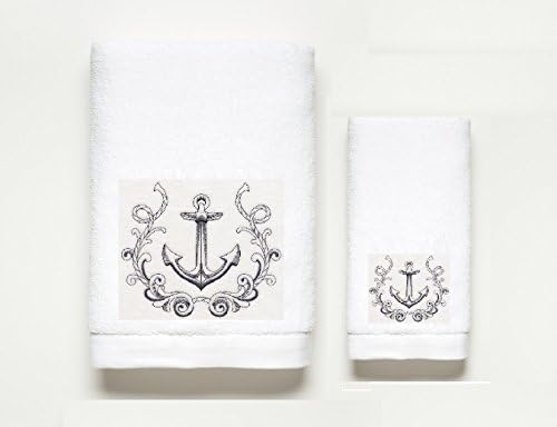 Nautical ANCHOR ~ Bath Towel Set ~ 100% Cotton