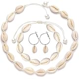 Cusmyre Boho Chain Rice Beaded Choker Necklace - 4 Pieces