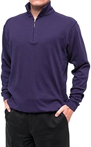 Bermuda Sands Men's Tyvola - Long Sleeve 1/4 Zip Pullover - Eggplant - 2XL