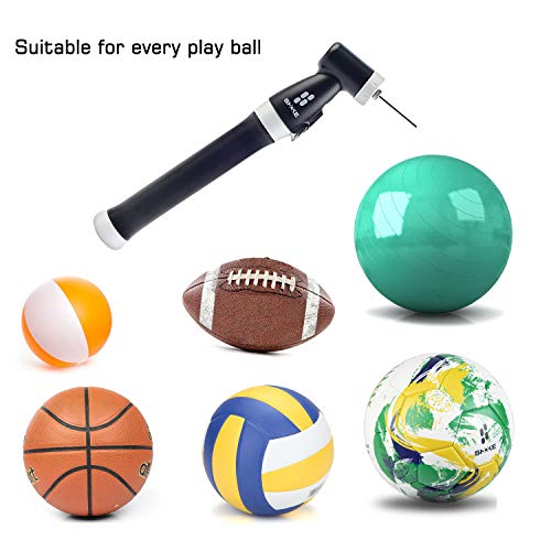 SHOKE Hand Ball Pump Dual-Action Air Hand Pumps, Basketball Pump Portable Sports Pump with Needle for Soccer Ball, Football, Volleyball - Thumbnail 6