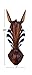 Deco 79 Wood Zebra Mask, 20 by 7-Inch