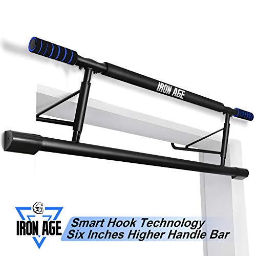 Iron Age Pull Up Bar Doorway US Invention Patent with Smart Hook Technology