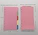 LONG TAO 12 Set A6 6 Holes Durable Colorful Loose Leaf Notebook Write-On Dividers Index Dividers with Clear Binders