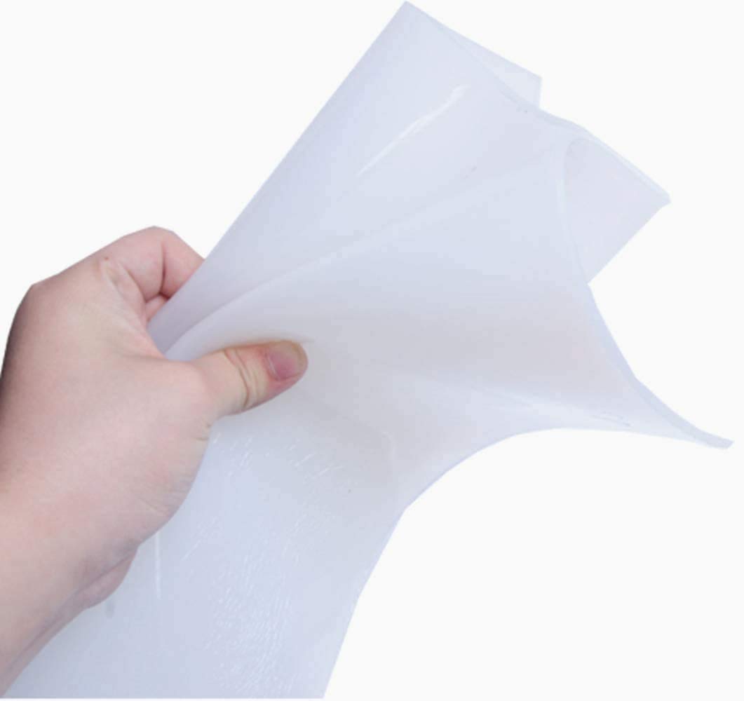 YJINGRUI Silicone Rubber Sheet High Temp Thin Translucent Heat Resistant 500X500X2mm (1pcs)