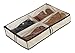 Whitmor 4 Section Underbed Boot Bag, White, Black