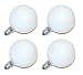 Philips DuraMax 40-Watt G16.5 Decorative Globe E12 Candelabra Base Light Bulbs, Frosted White (4 Pack)