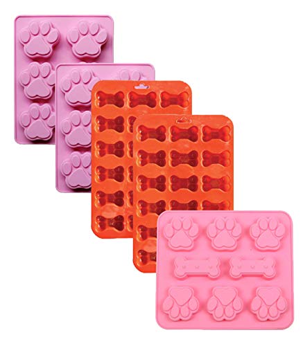 PopBlossom 5 Pack Value Set Silicone Molds Trays with Pet Pa