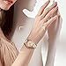 TRUMiRR Band for Samsung Galaxy Watch 42mm / Active 2 40mm 44mm Rose Gold Women, 20mm Ceramic & Stainless Watchband Quick Release Strap Bracelet for Gear S2 Classic, Garmin Vivoactive 3/3 Music