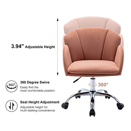 HOMEFUN Cute Desk Chair, Makeup Vanity Chair with Armrests for Bedroom