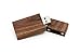Walnut Wooden 16GB Flash Drive - Natural Eco Vintage Collection USB 2.0 16 GB Thumb Drive - Inserted in a hand made 2 piece paper box with Raffia grass inside