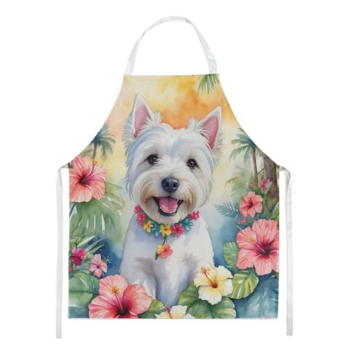 Caroline's Treasures Westie Luau Apron Cooking Kitchen Server Baking Crafts Gar…