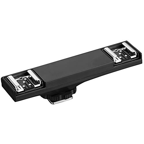 SUPON I-TTL Dual Hot Shoe Flash Speedlite Light Bracket Compatible for Nikon DSLR Camera and Other LED Video Light,Microphone,Monitor,Flash Speedlite,Camcorder,Photo Studio