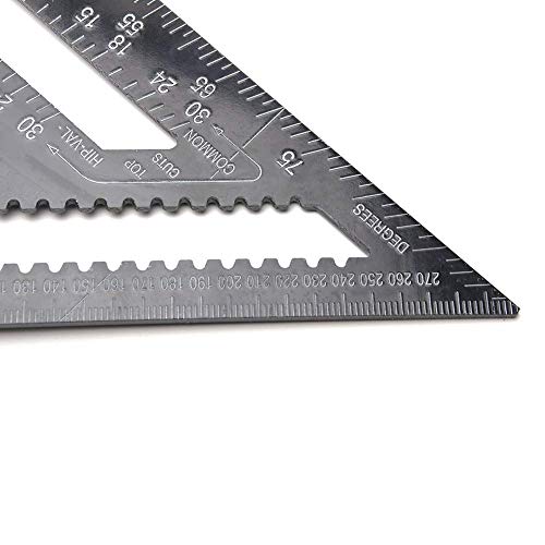 POHOVE Profesional Carpintero Cuadrado Diseño Herramientas Enmarcado Carpintería Rafter Ángulo Garantizado Regla para… - Imagen 7