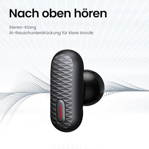 Up Bluetooth Kopfhörer, Kabellose Open-Ear-Ohrhörer mit Touch-Steuerung, IPX4 Wasserfest & Schweißresistent, KI-Rauschunterdrückung, Ideal für Sport & Laufen, Kompatibel mit Android & iPhone