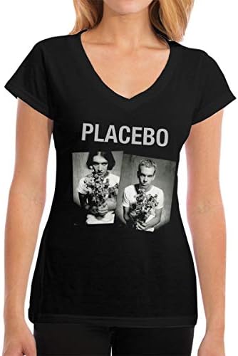 Placebo Band T Shirt Women Classic V-Neck Cotton Short Sleeve Tees