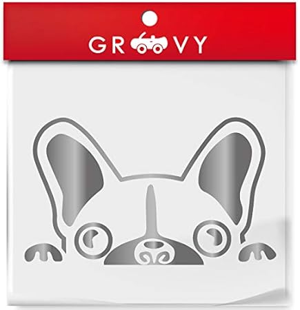 Amazon フレンチブルドッグ 愛犬ステッカー 車用 シルエット シール フレブル フレンチブル デカール 081 シルバー ステッカー デカール 車 バイク