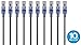 Monoprice SlimRun Cat6A Ethernet Patch Cable - Network Internet Cord - RJ45, Stranded, 550Mhz, UTP, Pure Bare Copper Wire, 10G, 30AWG&nbsp;, 5ft, Black, 10-Pack primary